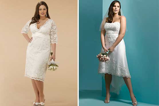 vestidos de noiva curtos plus size Dicas de Vestidos de noiva curtos plus-size para gordinhas