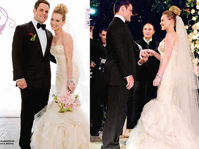 Hillary Duff vestido de casamento das celebridades
