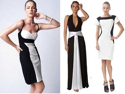 imagens de vestidos preto e branco