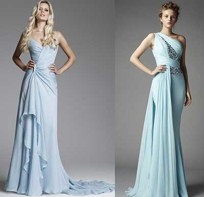 vestidos azuis